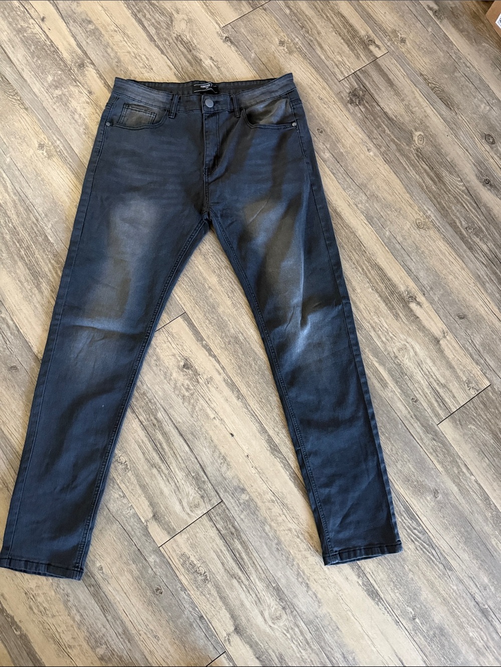 Men’s Forever 21 Skinny Jeans Charcoal Gray 34 Waist